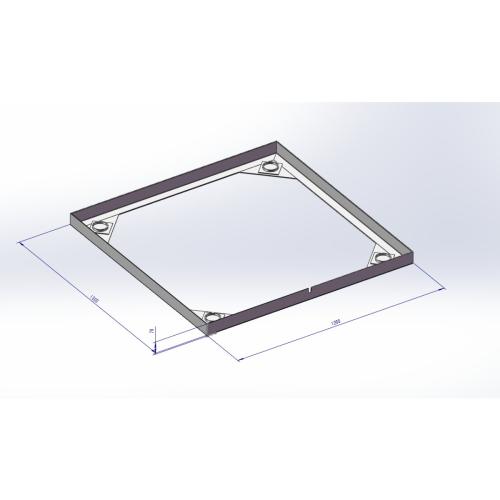 Rama do zabudowy w podłodze wagi pomostowej o wymiarach 120x120 cm